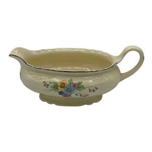 Homer Laughlin Virginia Rose Gravy Boat USA K50N8